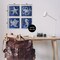 Stupell Industries Sea Life on Abstract Blue 4pc Framed Giclee Wall Art Set Design by Paul Brent